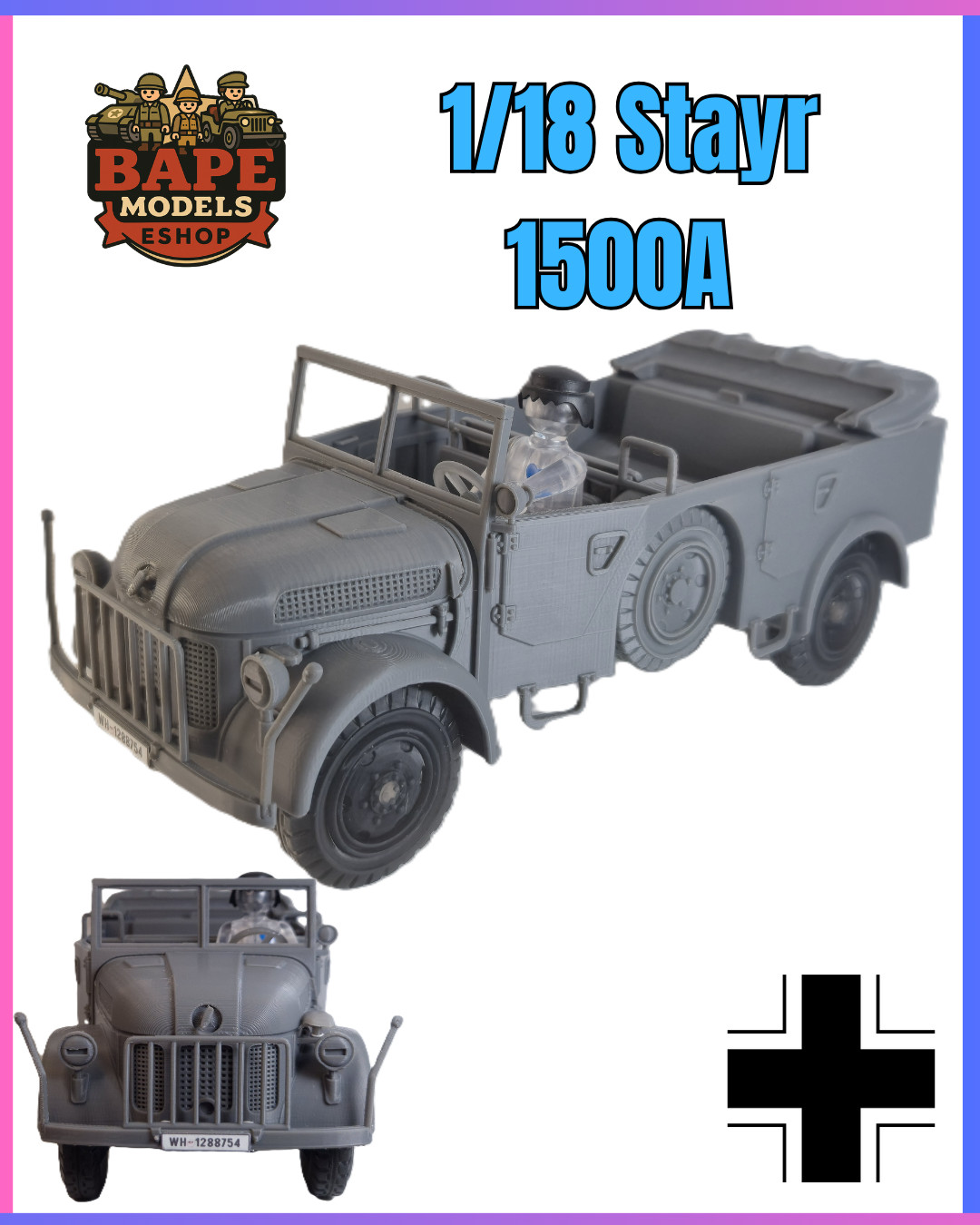 1/18 Custom Stayr 1500A Playmobil Compatible , Not painted