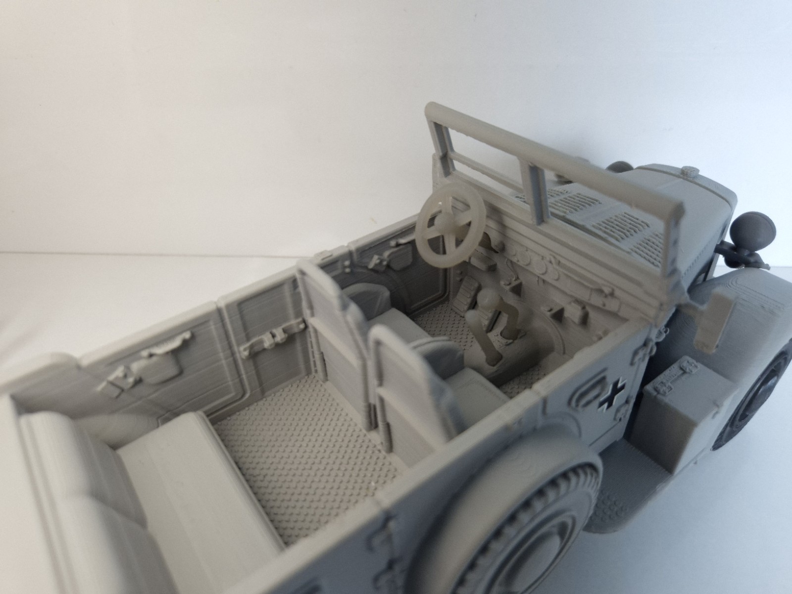 1/18 Custom Horch 901 + 2 roofs Playmobil Compatible No Painted + Stikers, otra vista