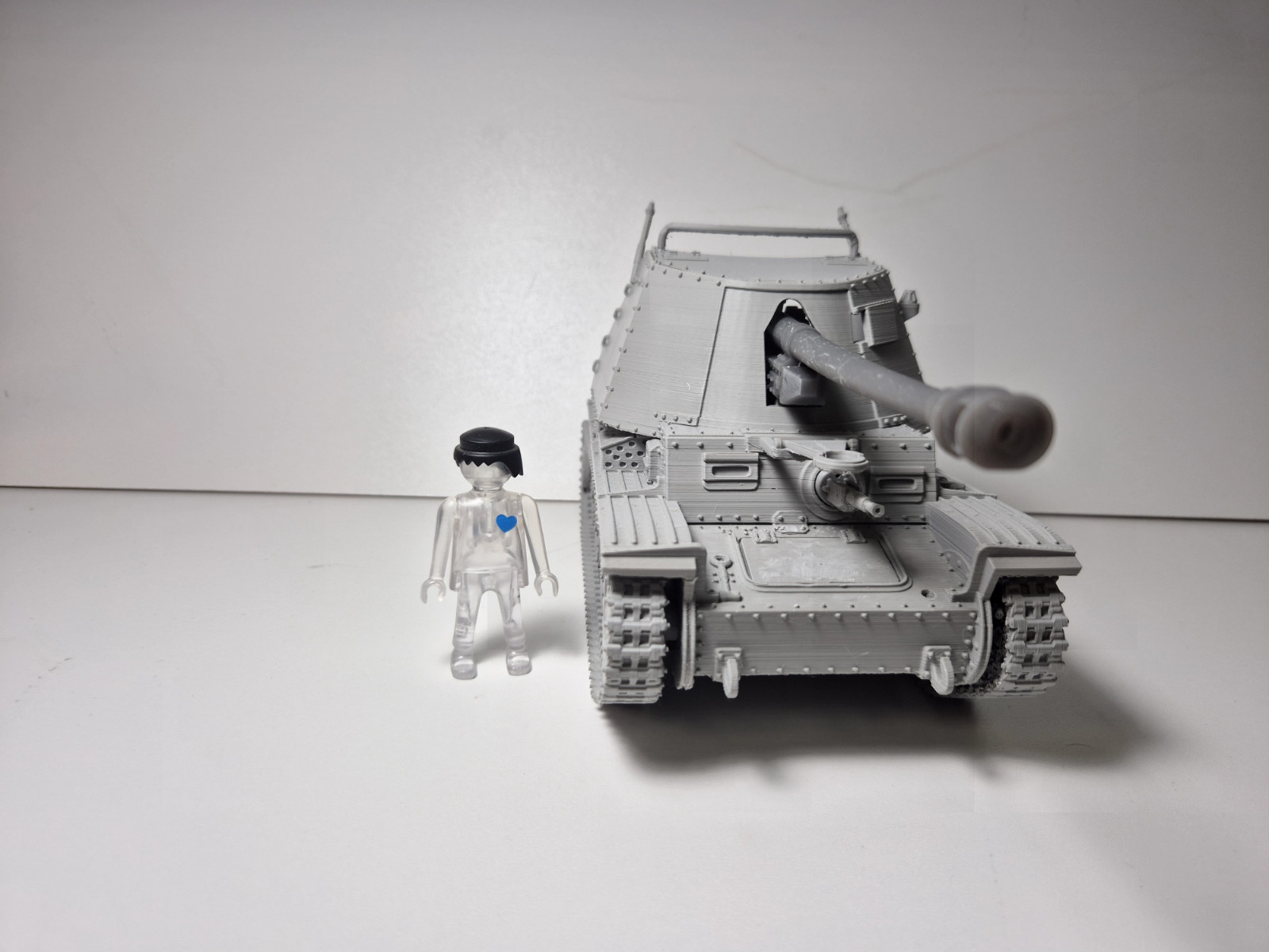 CUSTOM 1/18 Marder III Ausf.H Playmobil – WWII Tank Destroyer. No painted, otra vista
