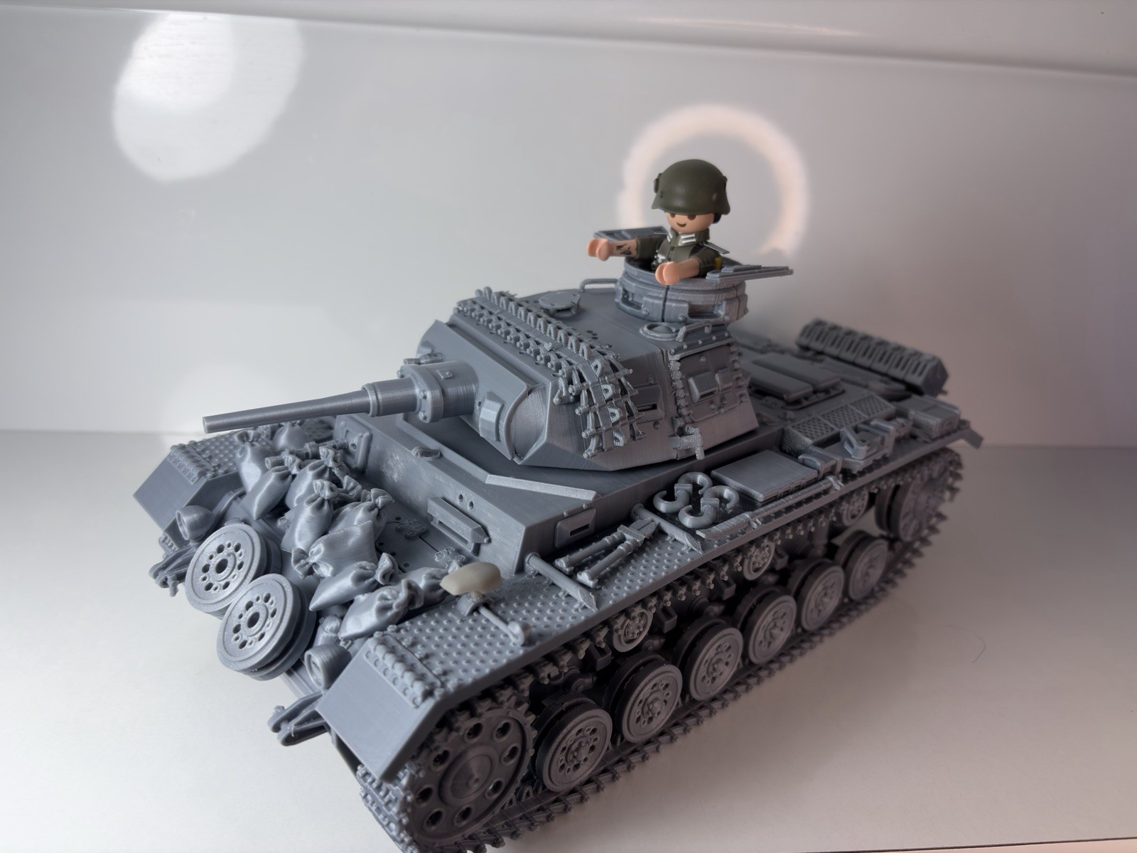 CUSTOM PANZER III Ausf.G PLAYMOBIL Compatible – 3D Printed PLA/Resin WWII, otra vista