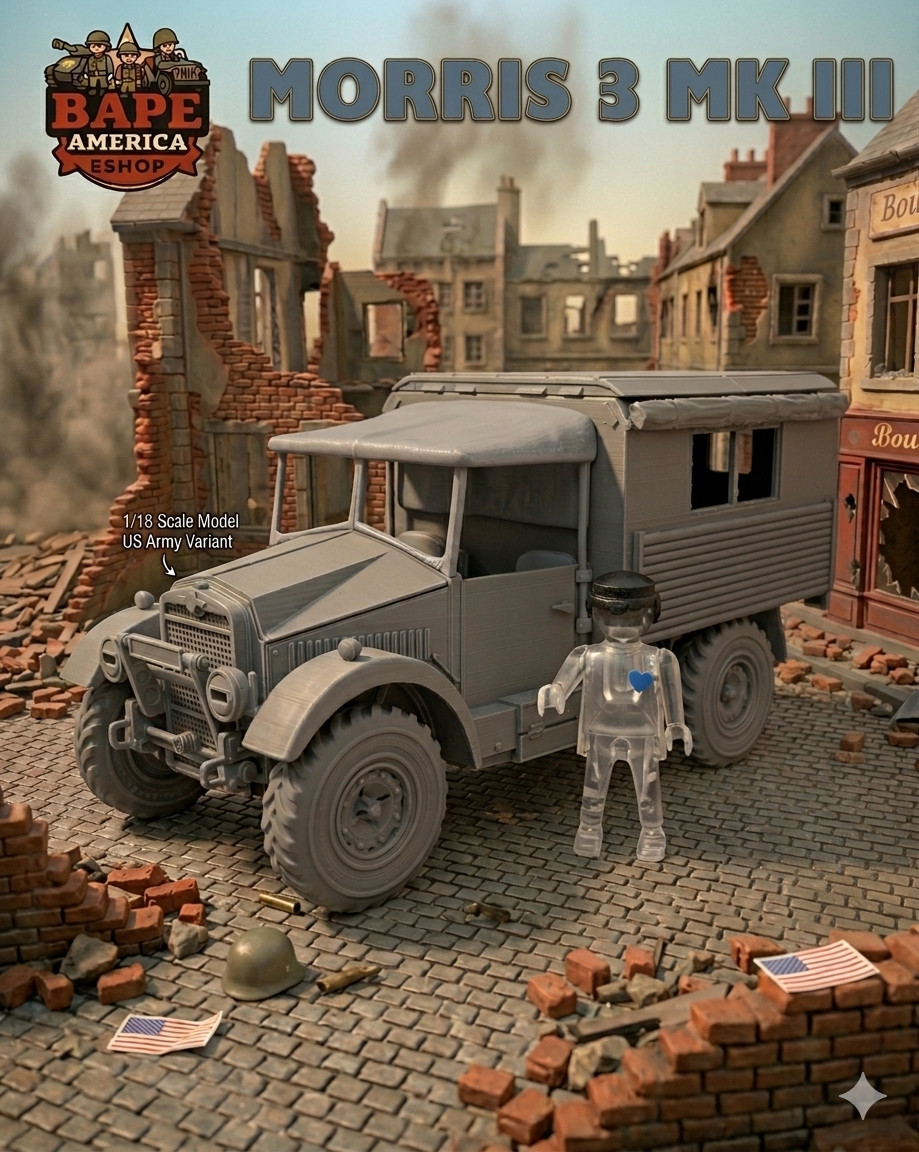 1/18 Custom Morris 3 MK III Playmobil Compatible , Not painted