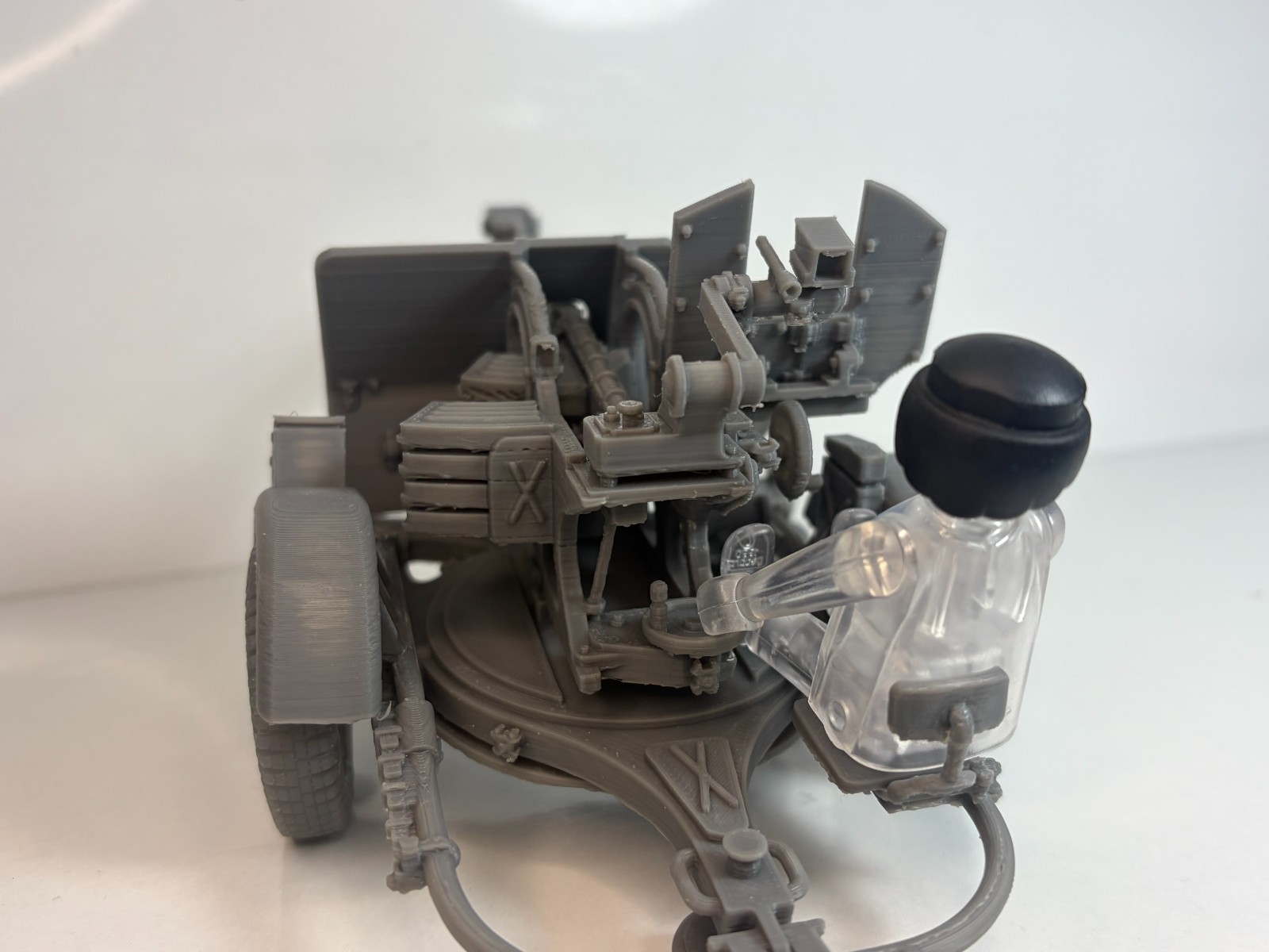 1/18 Custom 3cm Flak 38 Jaboshereck AA gun Playmobil Compatible , Not painted, otra vista