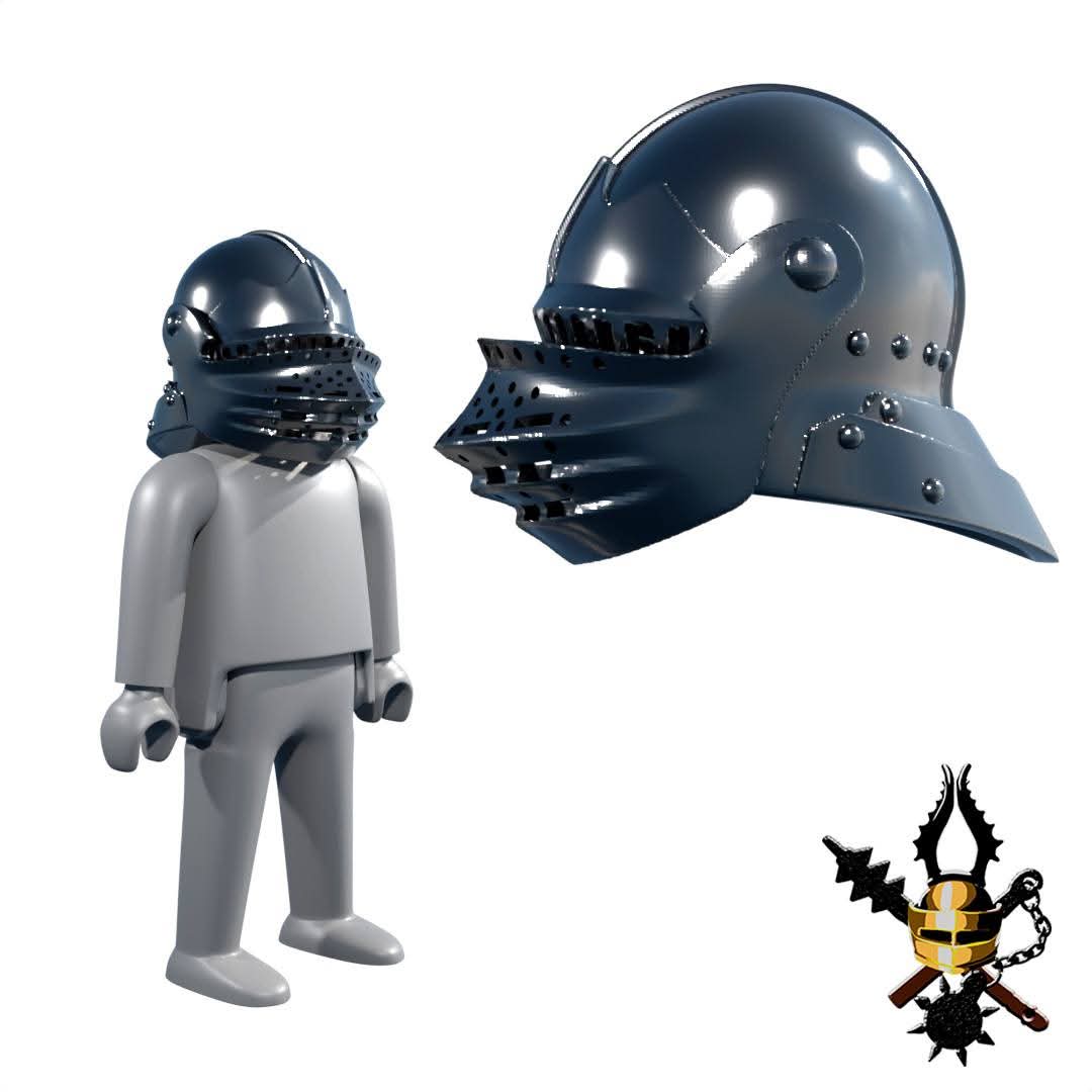 Yelmo Celada con visor abatible de transición tardía del Sallet
