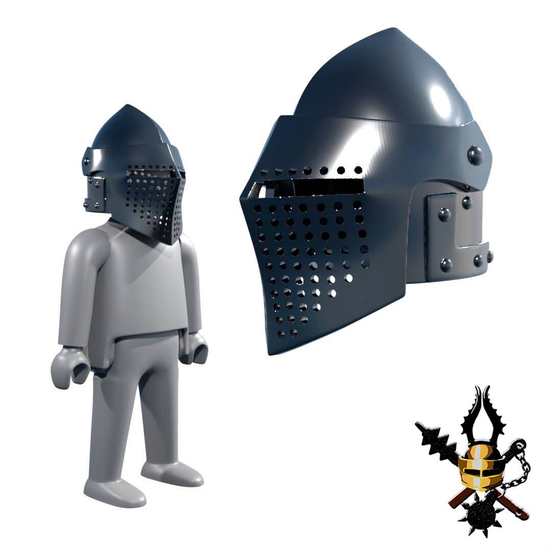 Bacinete con visor abatible