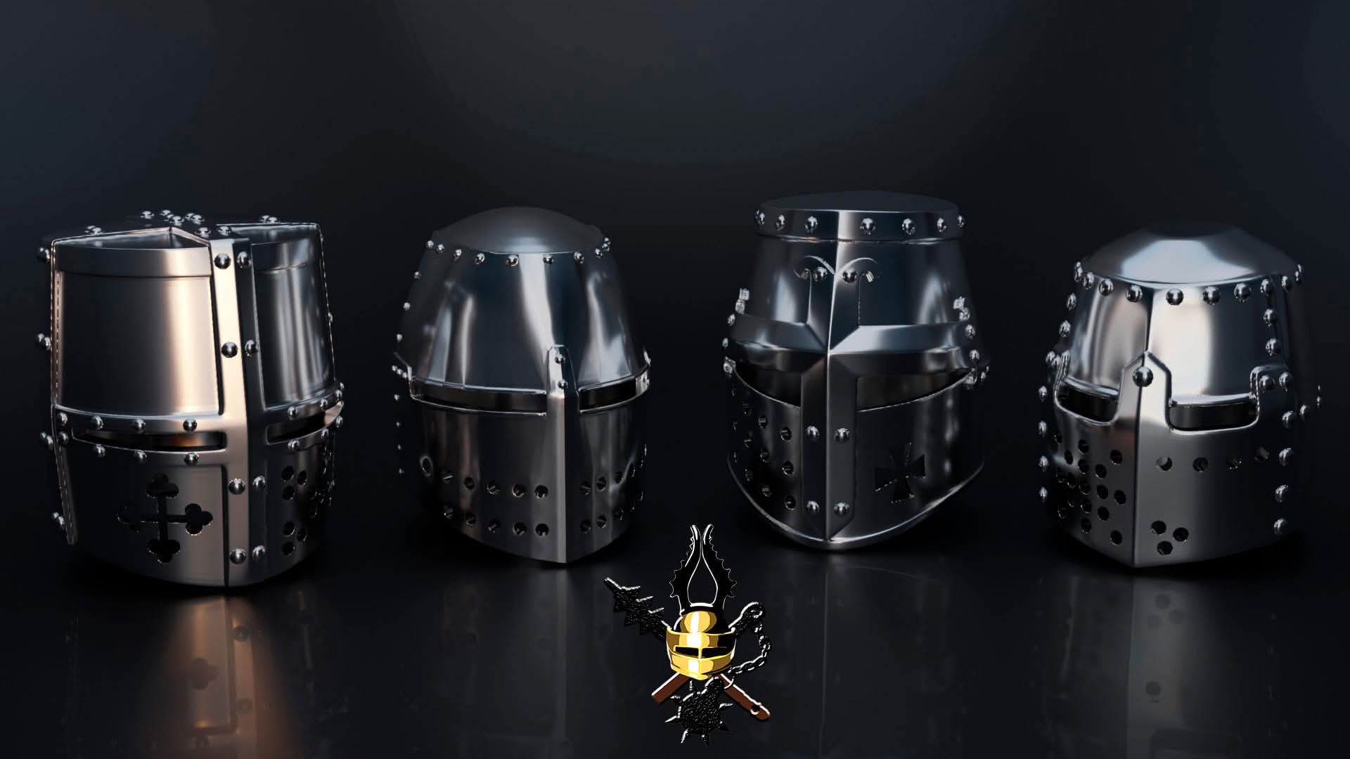 Set de 4 grandes Yelmos.