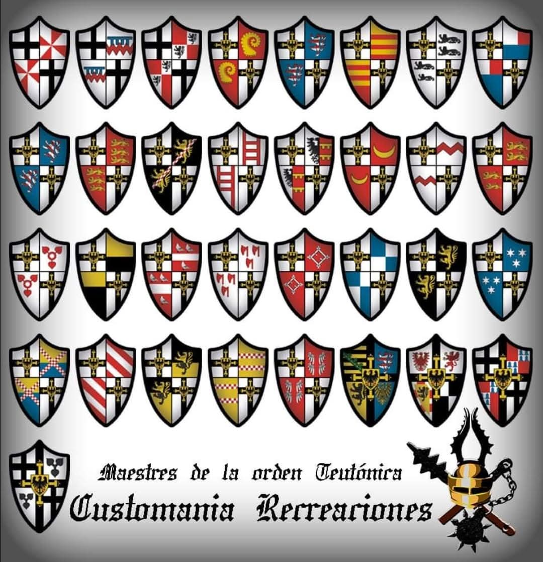 Set A4 Grandes Maestres orden Teutónica, ordenados cronológicamente en las imagenes, otra vista